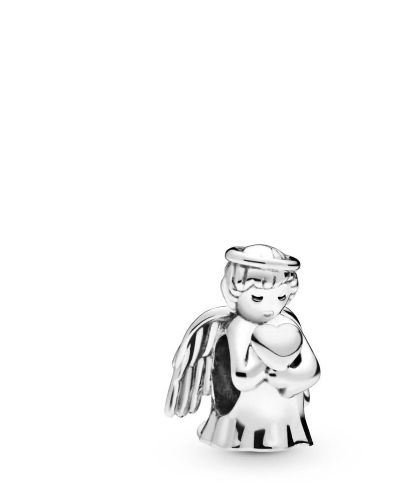 Front of a size O/S Angel Sterling Charm in Silver in Silver by Pandora. | dia_product_style_image_id:329028